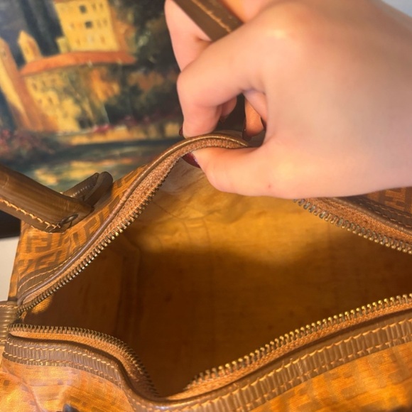 Fendi Zucchino Boston Bag Rare Vintage Authentic - Picture 4 of 8